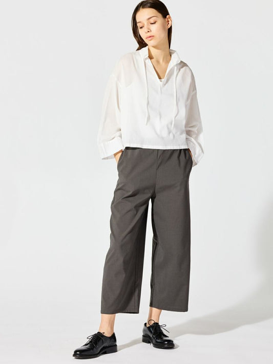 リボンカラーワイドシャツ